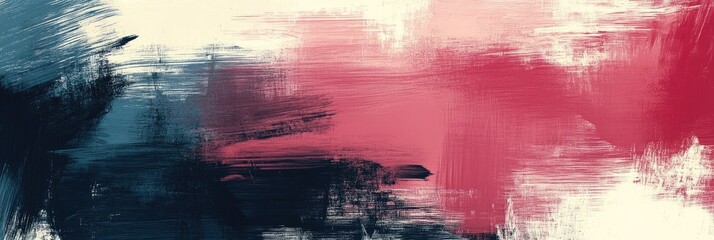 Wall Mural - Abstract brush textures with a combination of thick and thin strokes in contrasting colors