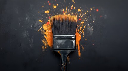 Paint brush. Painting background