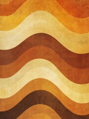 Canvas Print - Mesmerizing Retro Inspired Waves Blend of Warm Earth Tones and Vibrant Hues