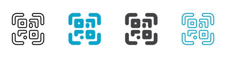 qr code icon Thin line vector design