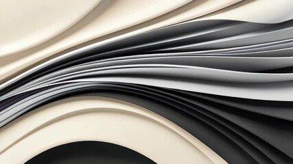 Poster - Elegant abstract three dimensional waving shapes