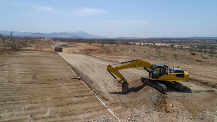 excavator at work