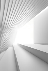 Wall Mural - Modern white and light grey square overlapped pattern on background with shadow. white background