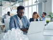 © Surachetsh - Chilled Office, The office, as cold as a snowy landscape, sees employees bundled up, smiling through shivers. Their laughter breaks through the frosty drafts.