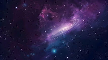 cosmic background galaxies, nebula and shining stars. space vector illustration for your design, spa