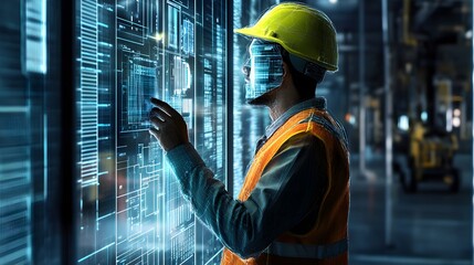 Digital Transformation  Worker Using Augmented Reality Interface in Factory