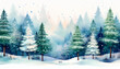 © Matthias - Snowy Forest with Pine Trees and Falling Snow