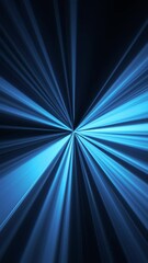 Canvas Print - vertical video of fast blue brightly colored abstract wormhole with streaks of stars flying by faste