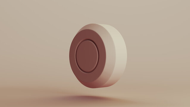 Beige bionic hardware bolt shape component technology design element neutral monochrome soft tones skin tones background 3d illustration render