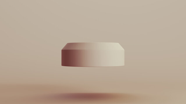 Beige bionic hardware bolt shape component technology design element neutral monochrome soft tones skin tones background 3d illustration render