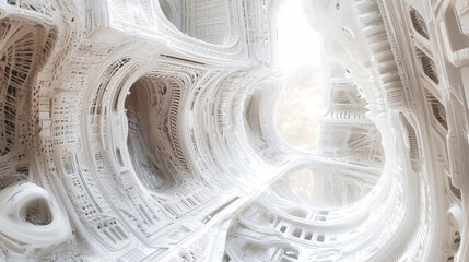 Wall Mural - Futuristic spaceship interior