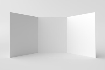 Aufkleber - White room corner interior cross section.