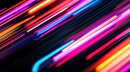 Wall Mural - vibrant neon light streaks background with modern touch