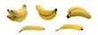 © Ramziia - Yellow banana isolated on transparent background. Fruit set