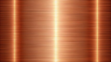 Sticker - Vertical copper lines with metallic sheen and brushed effect, copper, vertical, seamless, pattern, metallic, sheen