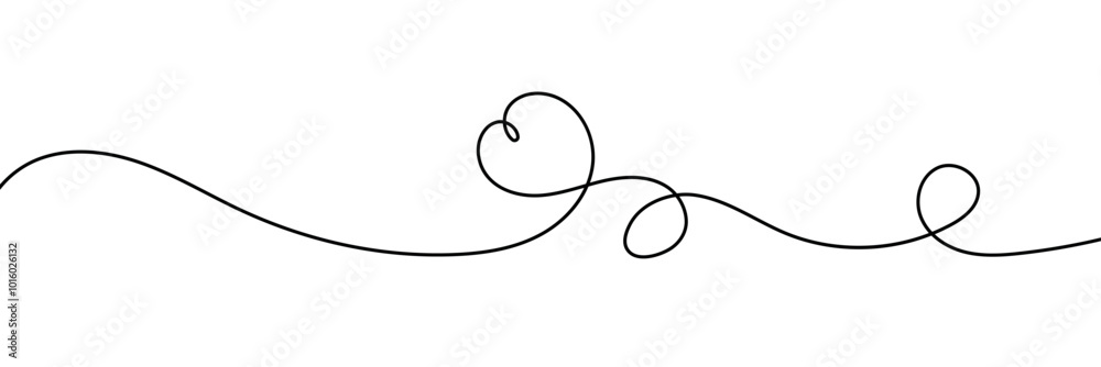 Heart single line art drawing. Continuous one lines heart vector ...