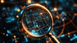 © pasiporn - Magnifying glass revealing a digital world map