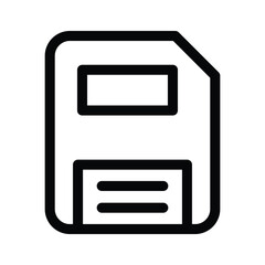 Sticker - File saving, storage, retro computing, icon of floppy disc in trendy style