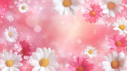 Daisy Flower Background Generative Ai