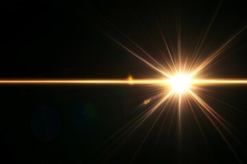 Aufkleber - A radiant starburst illuminates the dark expanse of space, creating a focal point that draws attention with its gleaming light and cosmic beauty against black void.