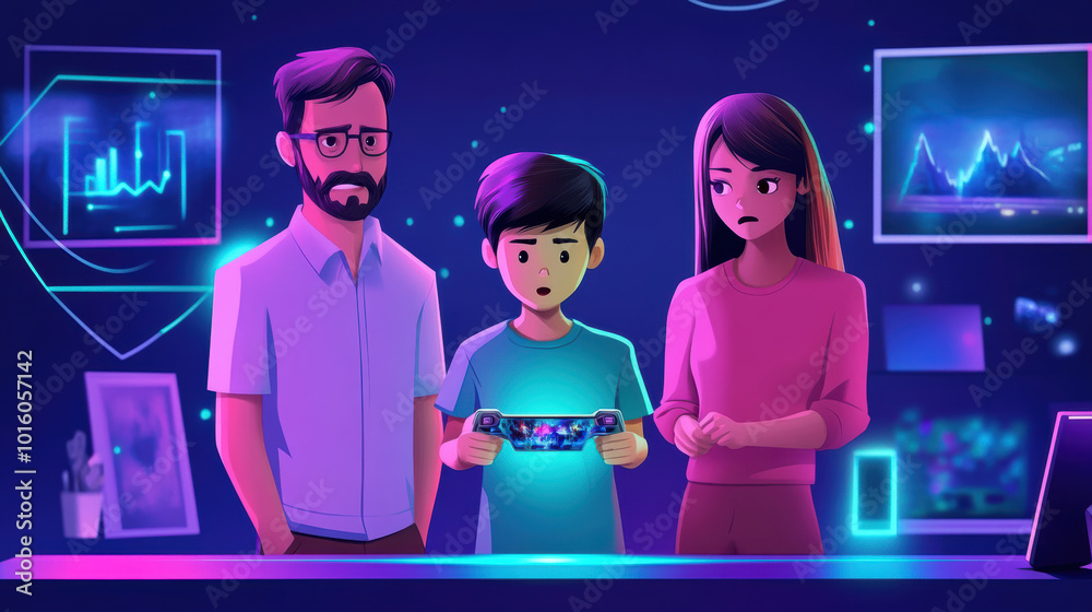 Child refusing to turn off game despite parental request, A family ...