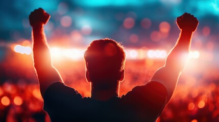 Poster - A passionate crowd cheering on their team during a sporting event.