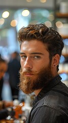 Wall Mural - Portrait of a Handsome Man with a Red Beard