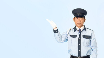 Leinwandbilder - 案内する男性警備員