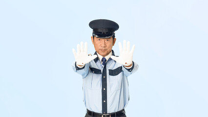 Leinwandbilder - ストップする男性警備員