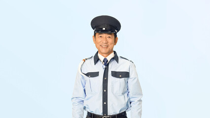 Poster - 笑顔の男性警備員