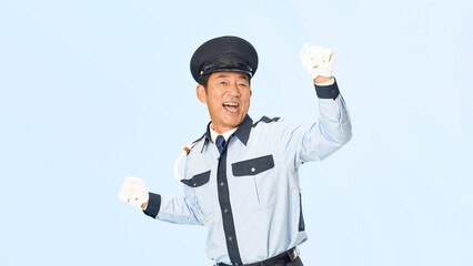 Poster - 踊る男性警備員