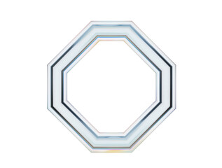 Wall Mural - Geometric octagonal glass frame for modern web or interface design