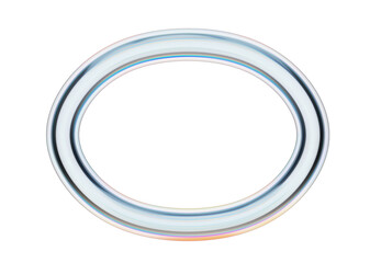 Wall Mural - Circular glass ring shape with layered edges for futuristic UI