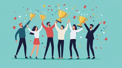 Poster - Celebrating Team Success: Analyze the importance of recognizing and celebrating team achievements.