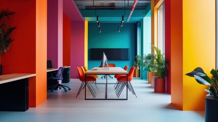 Poster - Color Psychology in Workspace Design: Explore the impact of color psychology on workspace design.