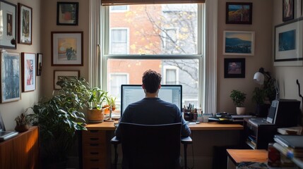 Poster - Dealing with Distractions in a Home Office: Discuss common distractions in a home office and strategies for minimizing them