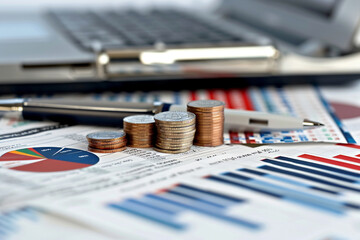 commercial photograph of a financial letter about the stock market