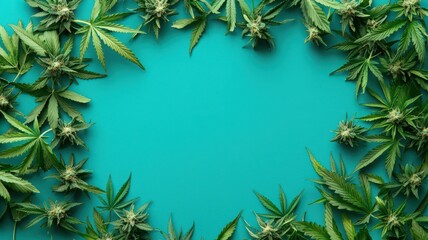 Wall Mural - Arranging cannabis buds