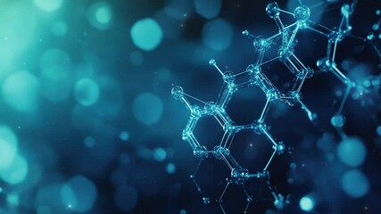 Poster - Abstract background with a hexagonal pattern. Digital technology concept of science or medical research in medicine. Digital hexagonal network background. Technology background and science style