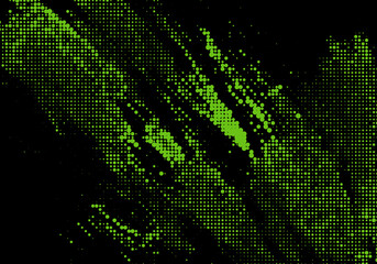 Poster - An abstract background consisting of round particles. A simple expressive illustration. Halftone background.