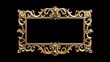© umar - Elegant ornate gold picture frame on a black background
