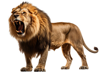 Aufkleber - a roaring lion isolated on transparent background