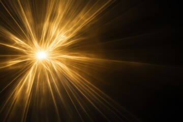 this visual presents a golden starburst with bright rays extending in all directions, creating a dyn