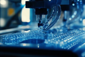 Aufkleber - This image showcases advanced laboratory equipment with a modern and futuristic design, reflecting precision, technological progress, and sophistication in science.
