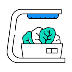 Poster - aerogarden salad line icon vector. aerogarden salad sign. isolated symbol illustration