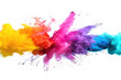 © David Kreuzberg - rainbow gradient paint color powder explosion isolated on white or transparent png