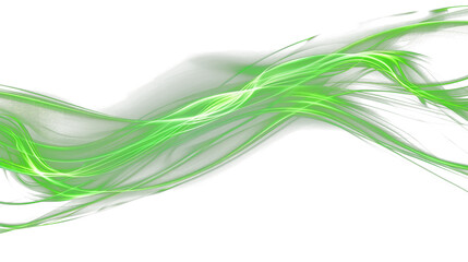 Poster - green glowing light motion isolated on white or transparent png