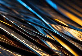 vibrant abstract composition showcasing close metallic steel surfaces intricate patterns textures reflecting light color, reflection, macro, design