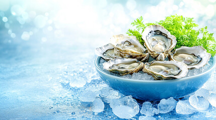 platter of fresh oysters rests invitingly on a rustic table at a harbor-side restaurant. The scene captures the essence of coastal dining, symbolizing freshness, community, and indulgence