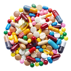 Prescription drugs on transparent background